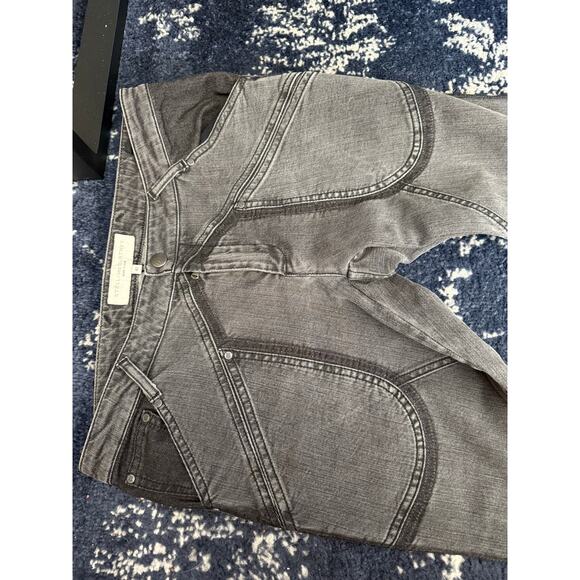 Stella McCartney Unique Hemmed, Patched, and Stitched Bellbottom Jeans - Picture 5 of 6